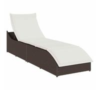 DYRJDJWIDHW Lettino Prendisole Pieghevole con Cuscino e Portaoggetti, Chaise Lounge Outdoor Folding Sunbed with Adjustable Backrest and Storage Box for Garden, Poolside, Beach Relaxation