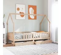 DYRJDJWIDHW letto camera dacompleta strutturabed frameGiroletto Bambini con Cassetti 80x200 cm Legno Massello di PinoAdatto alle camere da letto