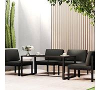 DYRJDJWIDHW Outdoor Dining Table 120x60cm Aluminum Anthracite Garden Patio Balcony Furniture Weather Resistant Easy Clean Modern Design for Home