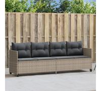 DYRJDJWIDHW Outdoor Sun Lounger with Cushions Light Gray Poly Rattan Patio Furniture Set Comfortable Weather Resistant Lounge Chair for Garden Poolside Relaxation