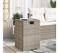 DYRJDJWIDHW Propane Tank Cover Table 40x40x60 cm, Outdoor Poly Rattan Gas Cylinder Storage Cabinet with Hidden Design, Weather Resistant Patio Furniture for Garden Terrace