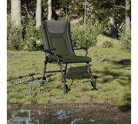 DYRJDJWIDHW Sedia da Pesca Pieghevole con Braccioli, Sedia Regolabile 180 Gradi per Pesca e Campeggio, Verde Nero, Portatile e Comoda, Supporto 180kg