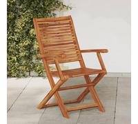 DYRJDJWIDHW Sedie da Giardino Pieghevoli con Braccioli 2 Pezzi Legno Massello Acacia Resistente all'Acqua Design Pieghevole Comodo per Terrazza Giardino Balcone Relax Esterno