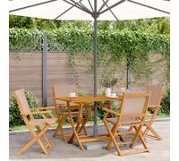 DYRJDJWIDHW Sedie Giardino Pieghevoli 4 Pezzi Legno Massello Acacia con Braccioli, Sedia Pieghevole Esterno per Giardino Patio Balcone, Portatile e Resistente alle Intemperie, Capacita 110kg