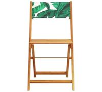 DYRJDJWIDHW Set da Bistrot 3 pz Motivo Foglie in Tessuto e Legno Massellosalottino da poltrone da giardino mobili da sedie da Per giardini e patii