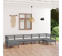 DYRJDJWIDHW Set Divani da Giardino 6 pz Marrone Cera Legno Massello Pinosalottino da mobili da divanetto da esterno sedie da Per giardini e patii