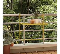 DYRJDJWIDHW Tavolo da Balcone Pieghevole Oro 60x40 cm Acciaio Elettrocoat per Terrazzo Giardino Balcone Tavolino da Esterno Multifunzionale Resistente alle Intemperie