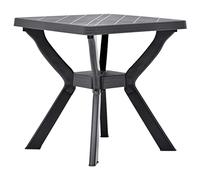 DYRJDJWIDHW Tavolo da Bistrot Antracite 70x70x72 cm Plastic Garden Table Outdoor Patio Furniture Weather Resistant No Assembly Required Lightweight Design