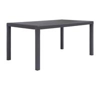 DYRJDJWIDHW Tavolo da Giardino 150x90x72 cm Marrone Plastica Rattan Style Outdoor Dining Table Weatherproof Lightweight Easy Assembly for Garden Patio Camping