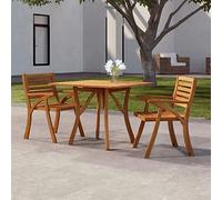 DYRJDJWIDHW Tavolo da Giardino 85x85x75 cm Legno Massello di Acacia, Outdoor Dining Table for Patio Garden Terrace, Weather Resistant Wooden Table for Family Meals Tea Time Relaxation