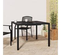 DYRJDJWIDHW Tavolo da Giardino Acciaio Antracite 100x100x72 cm con Design a Rete, Tavolo da Esterno Resistente per Patio e Giardino, Materiale Robusto e Stabile