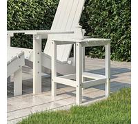 DYRJDJWIDHW Tavolo da Giardino Adirondack Bianco HDPE 38x38x46 cm Outdoor Patio Furniture Weather Resistant Minimalist Design Low Maintenance Durable