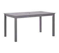 DYRJDJWIDHW Tavolo da Giardino in Legno Acacia Grigio Slavato 140x80x74 cm Massello Resistente per Esterni Terrazza Patio con Finitura Olio Facile Pulizia