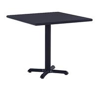 DYRJDJWIDHW Tavolo da Giardino Nero 80x80x75 cm Outdoor Dining Table with Plastic Wood Top Weather Resistant Metal Frame for Patio Garden Terrace
