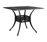 DYRJDJWIDHW Tavolo da Giardino Nero 90x90x73 cm Alluminio Pressofuso with Umbrella Hole Outdoor Patio Table for Garden Terrace Dining Tea Time