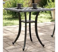 DYRJDJWIDHW Tavolo da Giardino Nero Alluminio Pressofuso 53x53x53 cm Modern Outdoor Indoor Table Durable Lightweight Patio Garden Furniture with Elegant Design