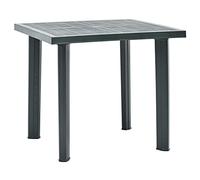 DYRJDJWIDHW Tavolo da Giardino Verde 80x75x72 cm in Plastica Resina Resistente Agenti Atmosferici con Foro Ombrellone per Esterno Terrazzo Giardino Pranzo all Aperto