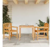 DYRJDJWIDHW Teak Wood Garden Chairs Set of 2 Outdoor Patio Furniture with Armrests Weather Resistant Solid Wood Dining Chairs for Terrace Balcony 58x59x88 cm