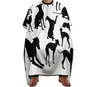 Dyscalibro Accappatoio da parrucchiere ad asciugatura rapida, mantella grigia con collo regolabile, Cane Levriero Italiano, Taglia unica