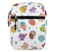 Dyscalibro Borsa a tracolla, borsa a tracolla Cavalier King Charles Spaniel, piccola borsa multiuso per lavoro, viaggi d'affari, Modello animale del gufo, Taglia unica