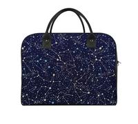 Dyscalibro Borsa da viaggio, borsa a tracolla per note chiave di pianoforte, borsa a tracolla casual, Bagliore nel buio costellazioni mezzanotte, Taglia unica