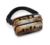 Dyscalibro Marsupio, grazioso marsupio con cane chihuahua, regolabile, per corsa, camminata, escursionismo, Zombies Dead Men Walking Body at Night, 20x13cm