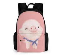 Dyscalibro Zaino Cavalier King Charles Spaniel, zaino con tasche per escursionismo, campeggio, viaggio, maialino rosa., 42x30.5cm