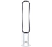 Dyson Cool AM07 - Ventilatore con telecomando, 100 cm, timer 9h, ventilatore a torre silenzioso bianco/argento, risparmio energetico, ventilatore da tavolo per camera da letto, livello di rumore 48 db
