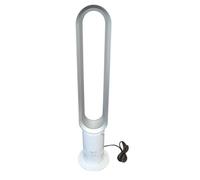 Dyson Cool AM07 - Ventilatore con telecomando, 100 cm, timer 9 ore, silenzioso, bianco/argento, risparmio energetico, ventilatore da camera da letto, volume 48 db, 10 livelli