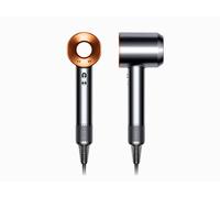 Dyson hd07 asciugacapelli supersonic colore nichel/rame 3 velocità, completo di 5 accessori per ogni tipo di capelli