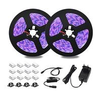 dystaval Striscia LED 10M, Luce Nera 600 LED 2835, Strisce UV con Interruttore, Decoarare Fluorescente Natale Halloween Feste Bar DJ Club Discoteca