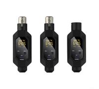 DystopiaWorld Trasmettitore e ricevitore XLR, per microfono dinamico, con risoluzione audio a 24 bit e una frequenza di campionamento di 48K, con design ricaricabile (1 in 2)