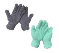 DYSWTUE 4 Pezzi Guanti in Microfibra per Spolverare, Riutilizzabili e Lavabili, Guanti per la Pulizia Domestica per Uomini e Donne, per la Casa, Tende, Auto, Lampade, Piante, Disponibili Nei Colori Ci