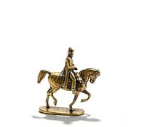Dytartzx Statuetta vintage in ottone raffigurante un cavaliere, mini statua equestre di Napoleone, scultura retrò di cavaliere militare per la decorazione di casa e ufficio, piccolo ornamento da coll