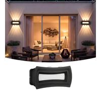 Dythwron Applique da Parete Esterno/Interno LED Applique da Esterni 1200LM Up Down Lampada da Parete, Con 6 sorgenti luminose IP65 bianco caldo 3000K Moderno Lampade Muro Alluminio Bagliore su e giù