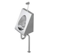 DYUNCZ Orinatoio in Acciaio Inox 304, Urinatoio da Uomo a Parete Con Valvola di Scarico, Scarico Manuale, Design Anti-schizzi, per KTV, Carcere, Bar, Bagno, Hotel, Negozi, Garage