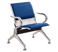 DYUNCZ Panca D'attesa per Aeroporti, Sedie Sala D'attesa con Braccioli e Cuscino Rimovibile in Similpelle, per Aeroporto, Mercato, Banca, Ospedale, Scuola(Blue)