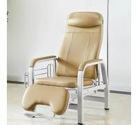 DYUNCZ Poltroncine Sala D'attesa, Poltrona per Prelievo di Sangue con Schienale Regolabile e Struttura in Acciaio, Poltrona per Flebo con Asta Portaflebo(Beige)