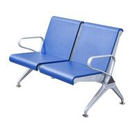DYUNCZ Sedie per Sala D'attesa con Braccioli, Panca for Reception a 2 Posti, Sedia da Ufficio in Similpelle, for Aziende, Uffici, Ospedali, Mercati(Blue)