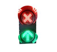 DYUNCZ Semaforo Rosso e Verde 2 in 1, Croce Rossa e Freccia Verde Lampada di Segnalazione Stop Go per Strada, Semaforo, Semaforo LED Industriale IP65 Impermeabile per Esterni (Color : DC 12V)