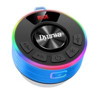 Dyurwa Cassa Bluetooth Doccia, Altoparlante Bluetooth con Microfono HD, 10 Ore Mini Cassa Potente con Ventosa, Impermeabile IP7, Luce RGB, 360°Stereo, Speaker Portatile per Bagno Esterno