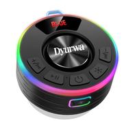 Dyurwa Cassa Bluetooth Doccia, Altoparlante Bluetooth Impermeabile IP7 con Ventosa, Luce RGB, 10 Ore Cassa Bluetoth Portatile Wireless, Chiamata Vivavoce, Tipo-C, Shower Speaker per Bagno Piscina