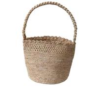 DYYEUAVT Borsa a secchiello estiva intrecciata con intreccio di erba cava, borsa a tracolla grande e capiente for il tempo libero in spiaggia