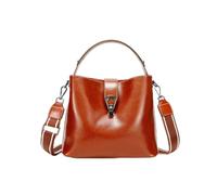 DYYEUAVT Borsa a tracolla da donna in vera pelle di mucca, borsa a mano versatile retrò in pelle di mucca, borsa a tracolla da donna for spostamenti quotidiani sottobraccio(Brown)