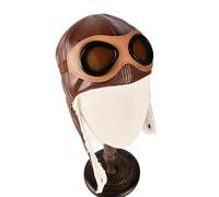 DYYEUAVT Caldo Cappello for Bambini for Bambini Cappello da Pilota in Pelle di Velluto Invernale Ragazzi Ragazze Protezione for Le Orecchie Berretti da 2 a 8 Anni(Coffee)