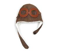 DYYEUAVT Caldo Cappello for Bambini for Bambini Cappello da Pilota in Pelle di Velluto Invernale Ragazzi Ragazze Protezione for Le Orecchie Berretti da 2 a 8 Anni(Coffee Cloth)