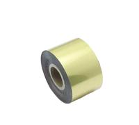 DYYEUAVT Carta for Stampa a Caldo da 120 m, Larghezza 4 cm, 8 cm, Dorata, for trasferimento Termico, tovaglioli, doratura, Carta in PVC, goffratura, Colori opzionali(40mm-Matte Gold)