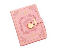 DYYEUAVT Diario segreto B6 Diario 288 pagine con lucchetto Memo Notebook in pelle antisporco Libro di parole Donna Per Organizzare E Ricordare(Pink)