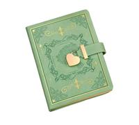 DYYEUAVT Diario segreto B6 Diario 288 pagine con lucchetto Memo Notebook in pelle antisporco Libro di parole Donna Per Organizzare E Ricordare(Green)