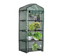 DYYEUAVT Greenhouse Cover Outdoor Grow Tent Grow Bag Grow House PVC Cover Plastic Garden Green House Gardening Windows (No Iron Shelf)(4 Tier)